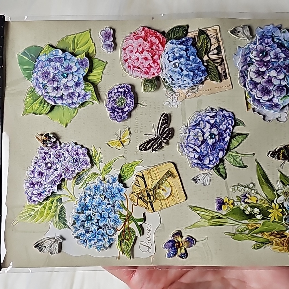 Hydrangea flowers and butterfly 🦋 stickers